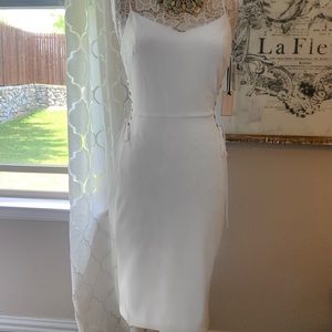 1 State white midi dress, size 6, NWT, stunning!